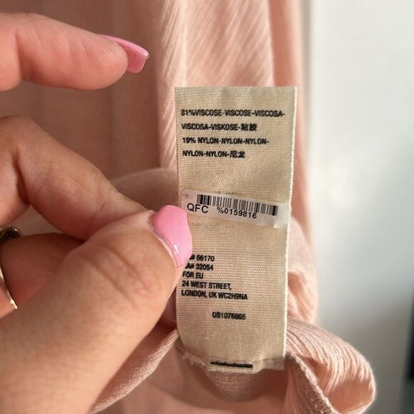 Free People Check On It Wrap Blouse Pink Size S - Picture 6 of 8